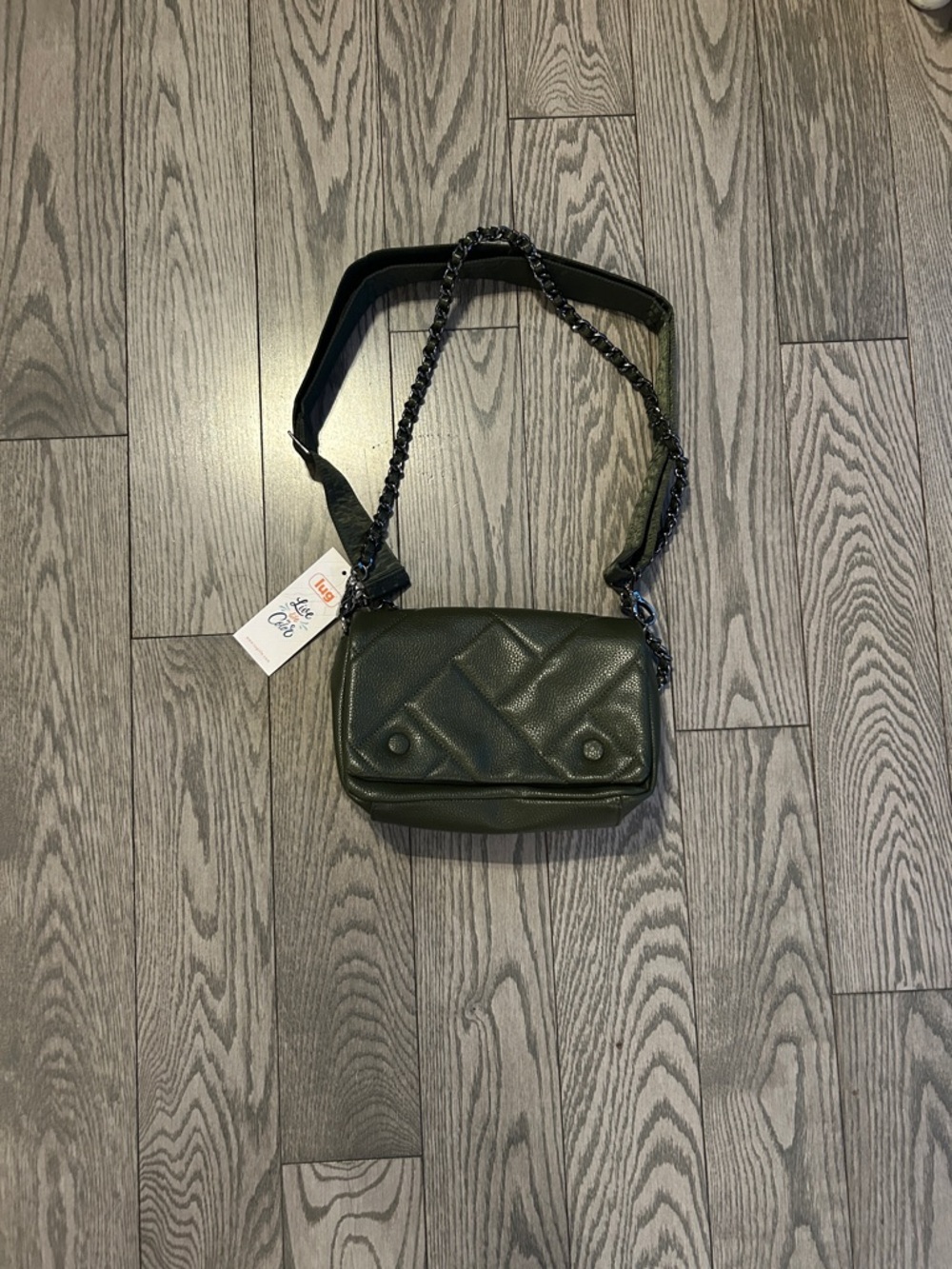 lug Quilted Crossbody Bag - Olive